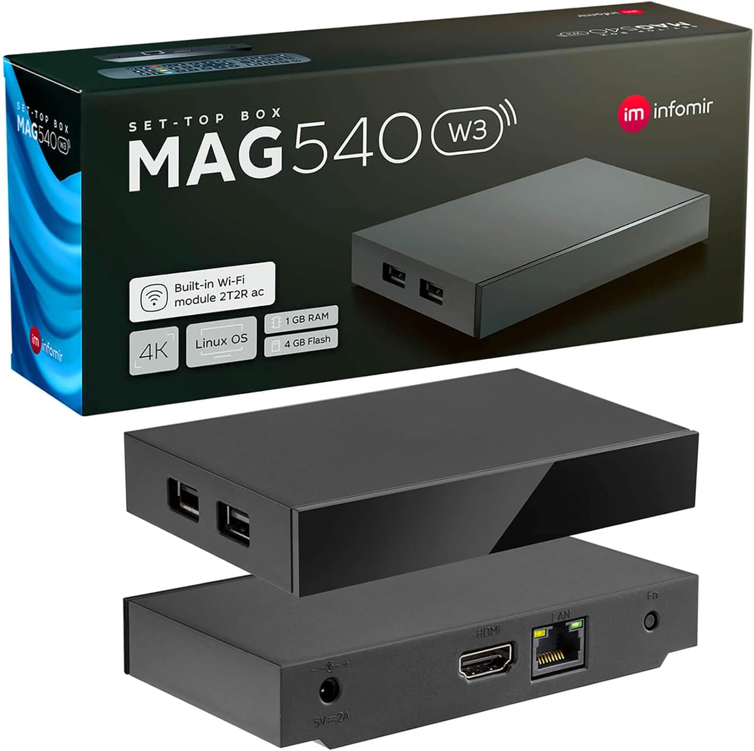 MAG 540w3 4K IPTV Box for IPTV-abonnemang and HD/VOD streaming